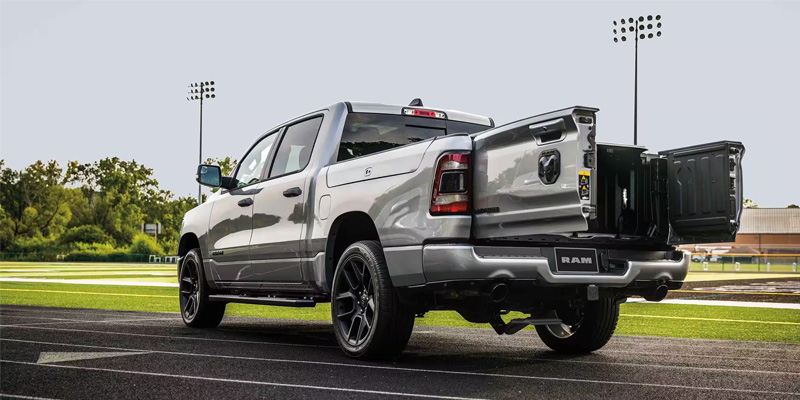 Silver 2024 RAM 1500 on Field