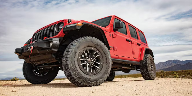 a red 2025 Jeep Wrangler