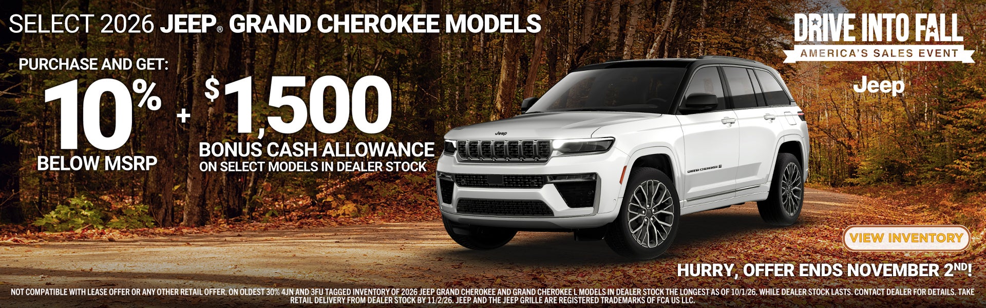 10% OFF MSRP + $1,500 Bonus Cash