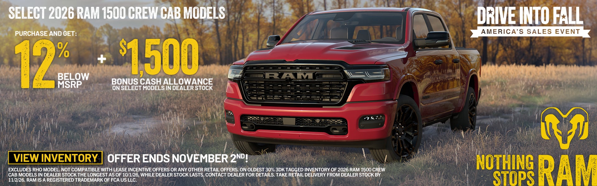 12% OFF MSRP + $1,500 Bonus Cash