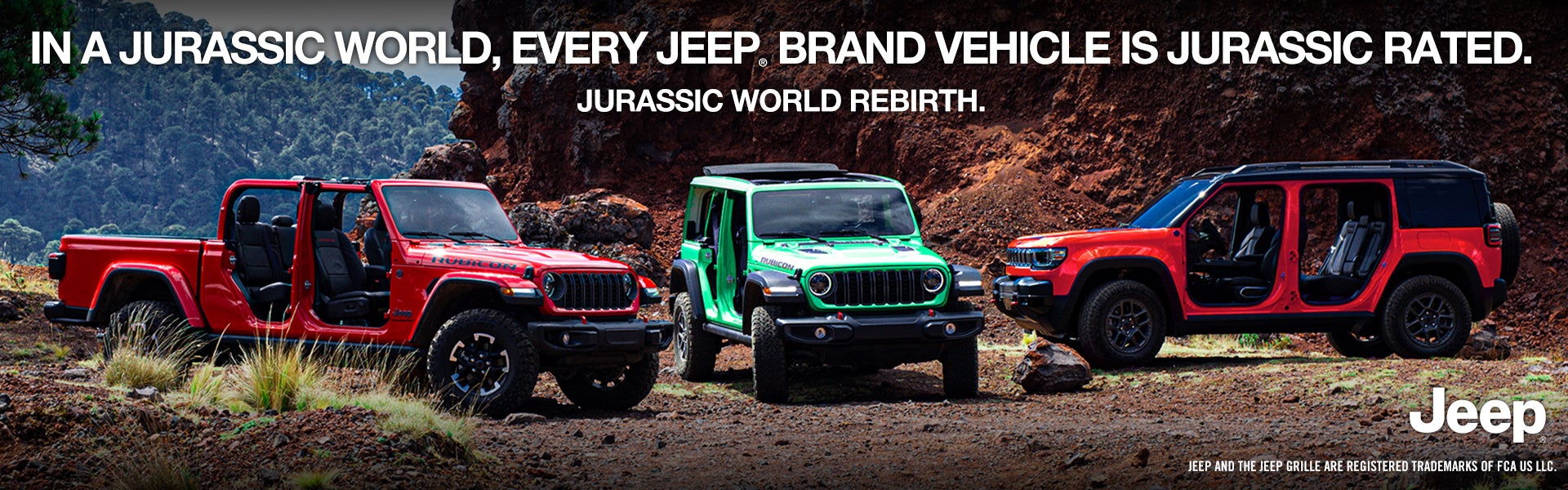 Every Jeep Brand Vehicle is Jurassic Rated